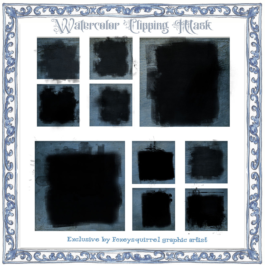clipping-mask Cover image Watercolour Clipping Mask Exclusive Collection